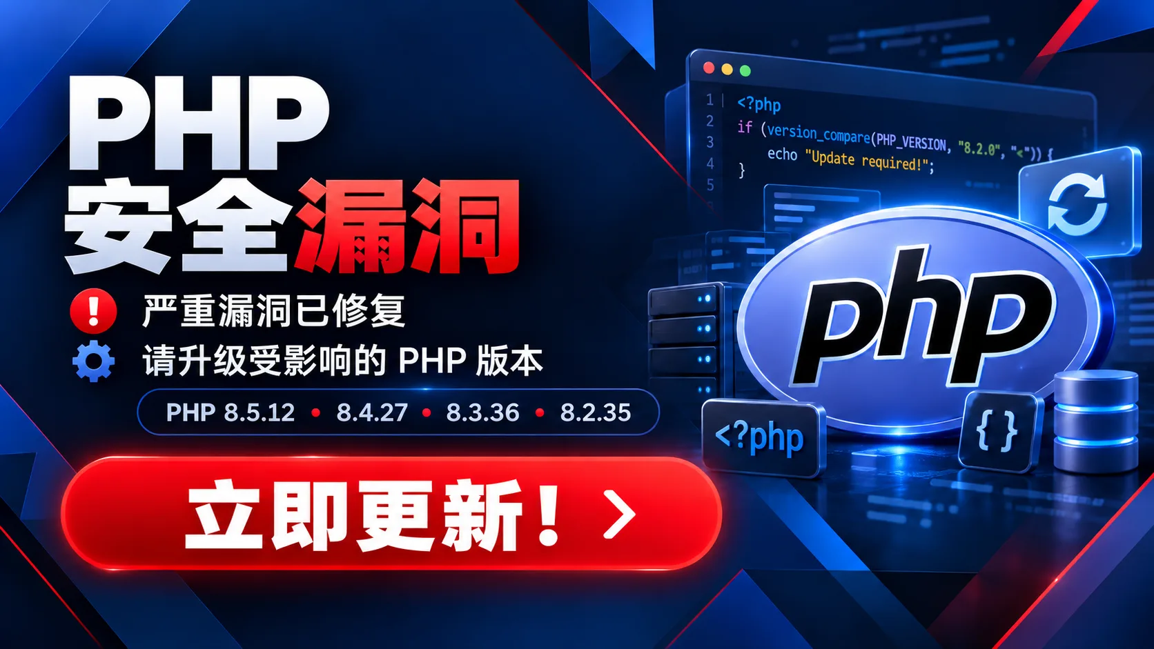 PHP2Shell 漏洞(CVE-2026-109618、CVE-2026-109619)是什么,怎么检查和修复: PHP2Shell(CVE-2026-109618、CVE-2026-109619)能让攻击者在未打补丁的 PHP 服务器上执行代码。本文讲清漏洞原理、受影响范围和逐步排查修复方法。