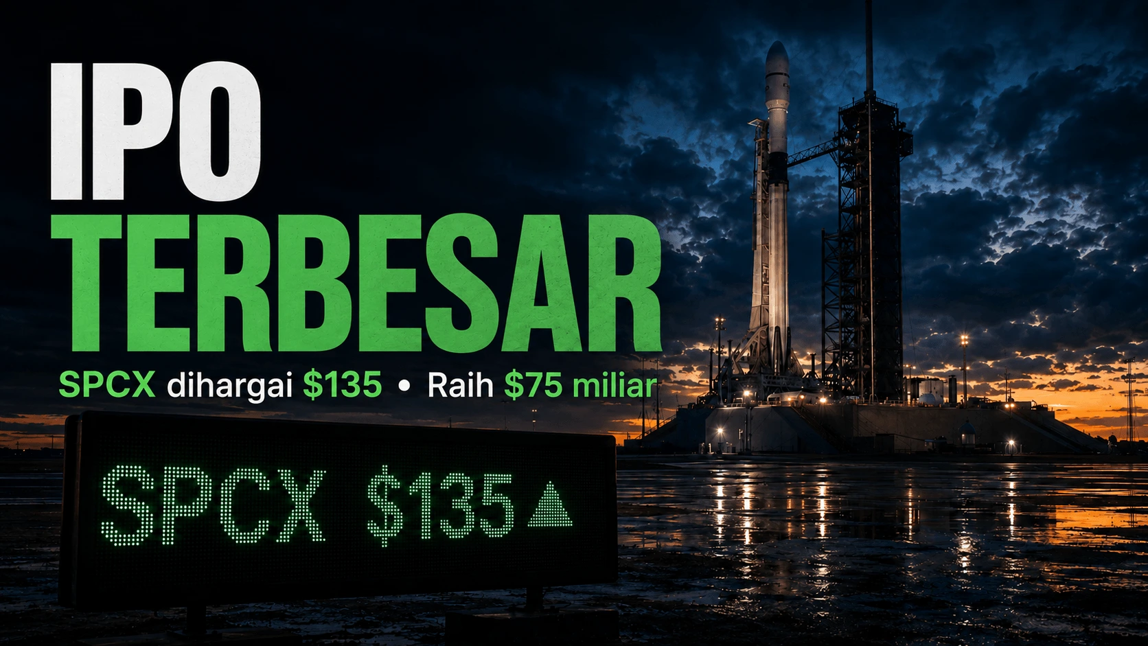 IPO SpaceX Secara Diam-diam Adalah IPO AI Besar Pertama — SPCX bukan hanya tentang roket. IPO SpaceX pada 12 Juni 2026 menempatkan Grok, Colossus, X, dan kesepakatan Cursor senilai $60 miliar yang tertunda di Nasdaq. Apa arti pengajuan ini bagi pembeli alat AI — dan apa yang akan diubah oleh pencatatan OpenAI dan Anthropic.